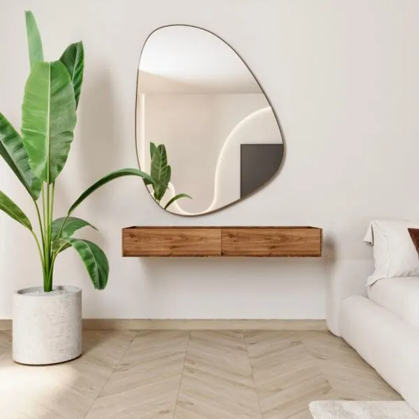 طاولة تزيين بدرجين دايمر - بني غامق