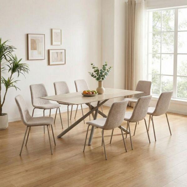 طقم طاولة طعام سيراميك سيروان - 8 اشخاص