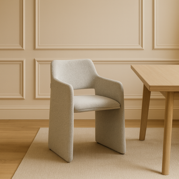 كرسي طعام بوكلوفت - رمادي