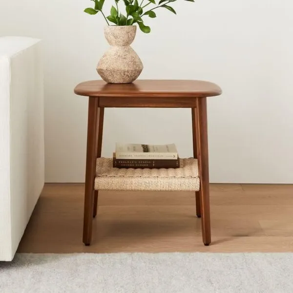 طاولة جانبية كرافت - بني وبيج