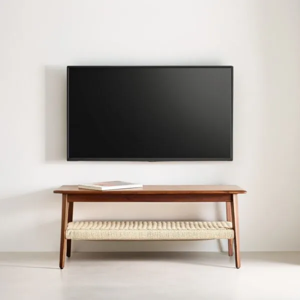 طاولة تلفزيون كرافت - بني وبيج