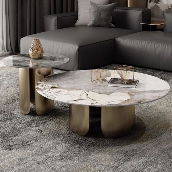 Rachel coffee table with side table - multi-colour