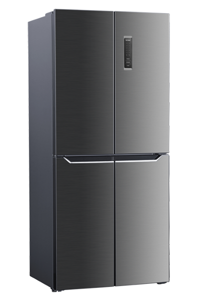 ثلاجة جي في سي برو دولابي 4 ابواب اسود سيلفر 18 قدم 