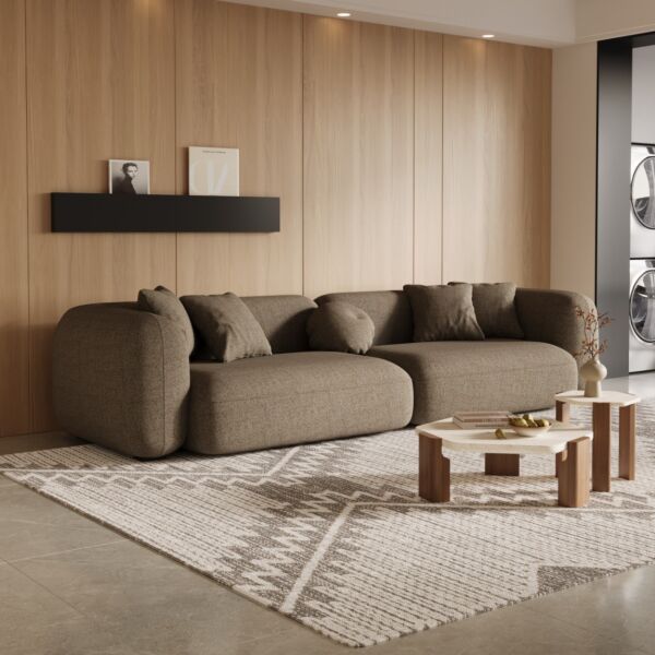 كنبة رباعية كوانتو - بني فاتح