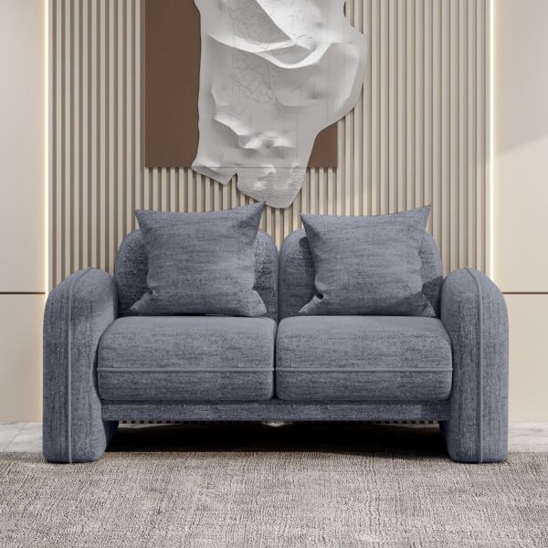 كنبة ثنائي بونو - رمادي وذهبي