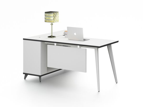 طاولة مكتب مع ملحق 160 سم غراتسي - أبيض