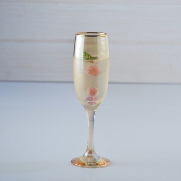 كاس عصير نحيف فلورال ديزاين - أصفر