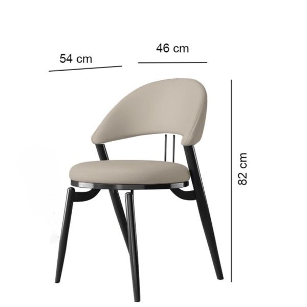 كرسي طعام الفا - رمادي