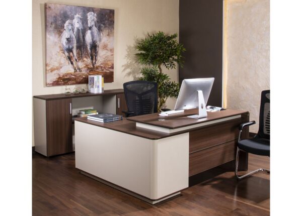 مكتب 160 سم - زاوية مكتب جلومكود