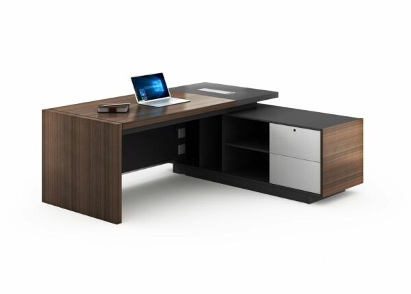 طقم مكتب زاوية مع ملحق ووحدة أدراج جانبية مورونيكس