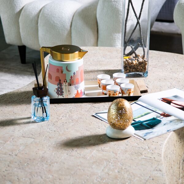 طقم فنجان قهوة سعودية المدينة القديمة - متعدد الالوان