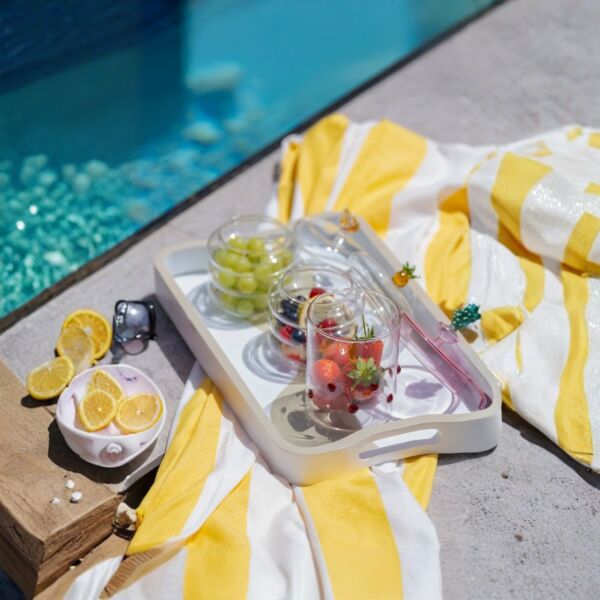 وعاء تقديم تمر مع غطاء من أزيلا 10 سم - شفاف