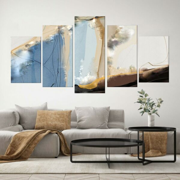 لوحه جدارية كانفس شايني  - مقسمة - 5 قطع