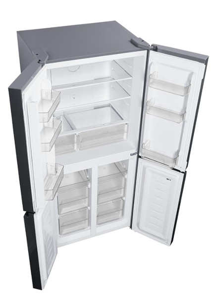 ثلاجة جي في سي برو دولابي 4 ابواب اسود سيلفر 18 قدم 