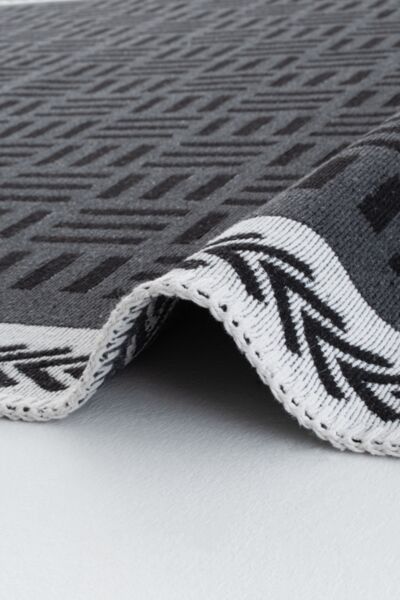 سجادة غاندي من لومز 160x230 - رمادي غامق وابيض