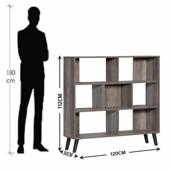 وحدة تنظيم وتخزين رفوف خشب ماليزي لون بني 