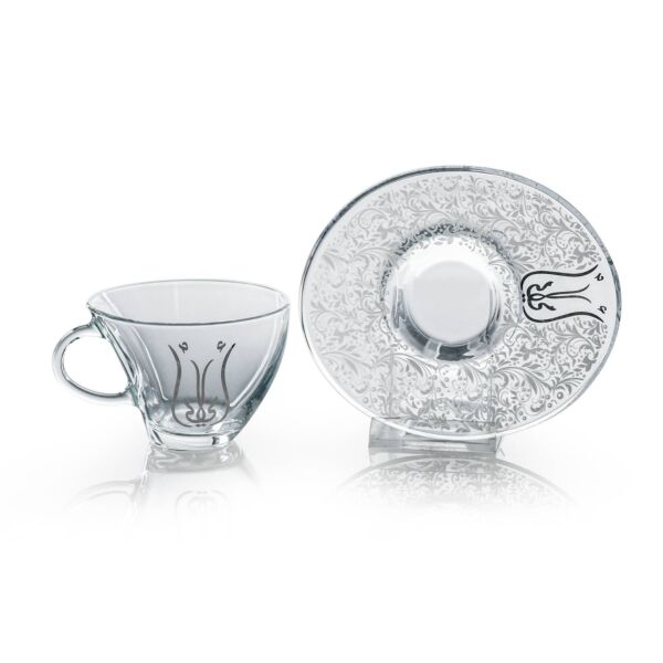 طقم أكواب شاي ل 6 أشخاص موذر بلاتيني