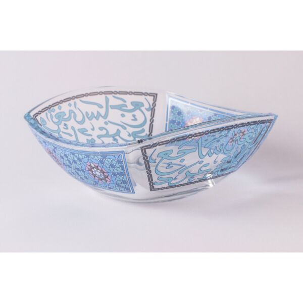 طقم زبدية 6 قطع كينوا - ازرق وبلاتين