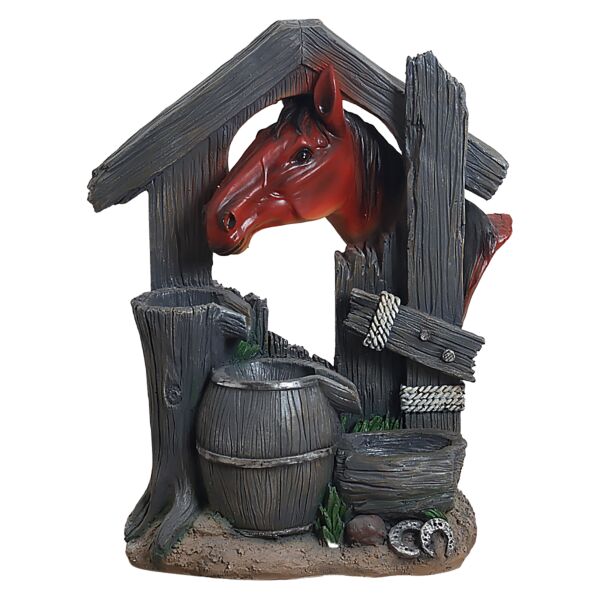 شلالنافورةمياه الحصان  مع إضاءة إل أي دي