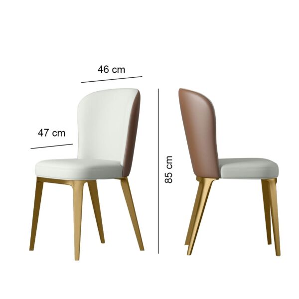 كرسي طعام جوليان - كريمي وبني