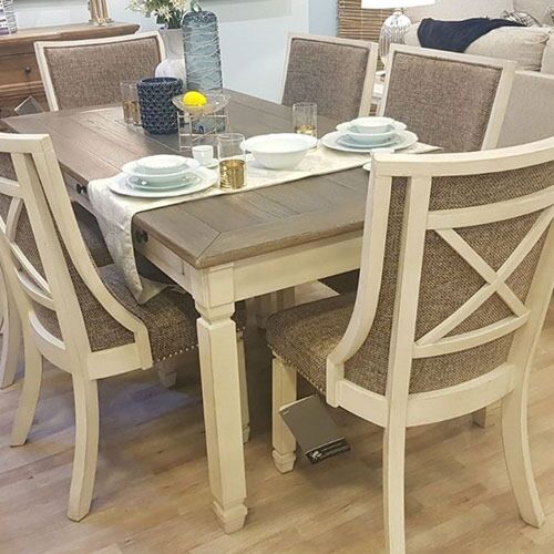  طاولة طعام 6 كراسي بولنبورج بدون أذرع