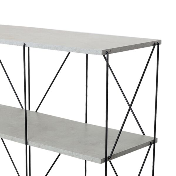 وحدة  رفوف ابيلا خشب ماليزي 3 ادوار  متعددة الإستخدام رمادي 