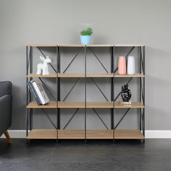 وحدة رفوف ميا خشب ماليزي 4 ادوار  متعددة الإستخدام خشبي