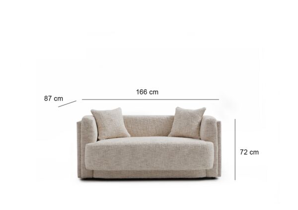 كنبة ثنائية لكجورا- بيج