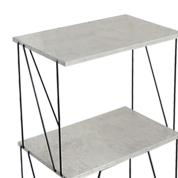 وحدة رفوف هيلين خشب ماليزي 5 ادوار  متعددة الإستخدام رمادي