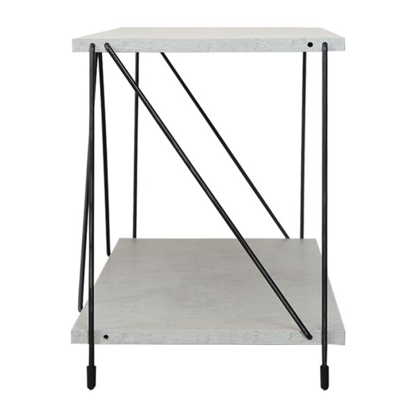 وحدة رفوف سوان خشب ماليزي دورين متعددة الإستخدام رمادي 