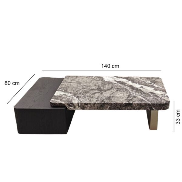 طاولة قهوة رابري - اسود ومتعدد الالوان