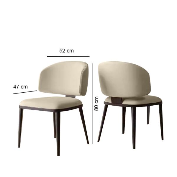 كرسي طعام فانشي - بيج