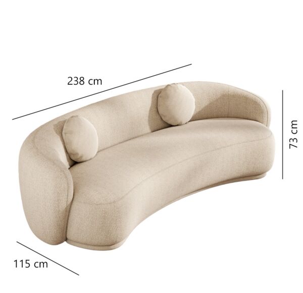 كنبة ثلاثية امارا - بيج فاتح