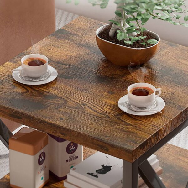 طاولة جانبية كلاكو 3 طبقات - بني وأسود