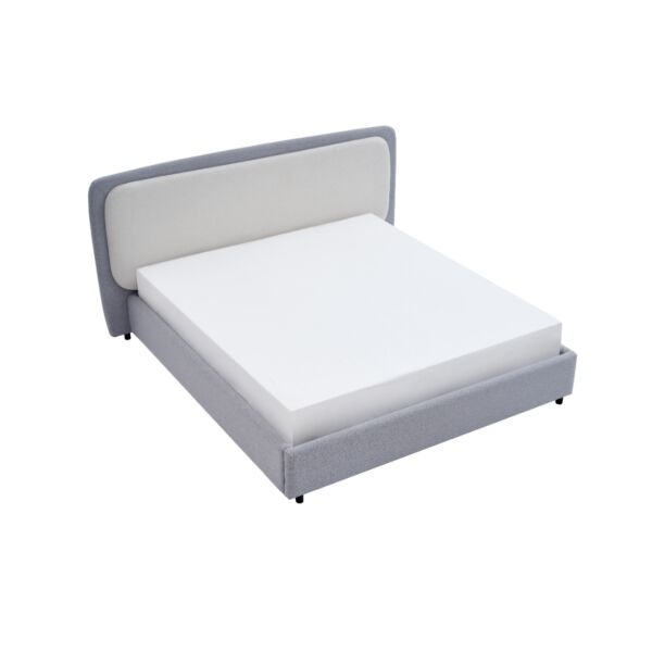 سرير سوبر كينج ريبال - رمادي وبيج