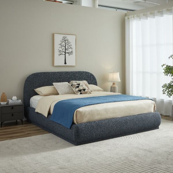 سرير كينغ 180×200 سم ستيف - رمادي