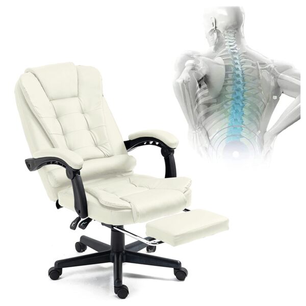 كرسي مكتب كومفورت - ابيض