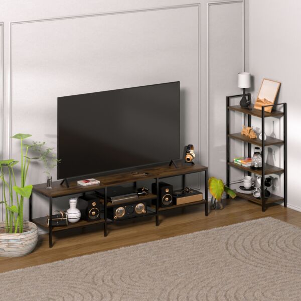 طاولة تلفزيون بوريك - بني