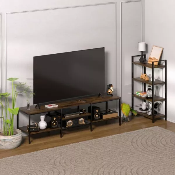 طاولة تلفزيون بوريك - بني