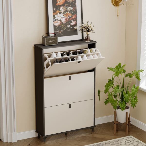 خزانة أحذية 3 أدراج روزيتا - ابيض