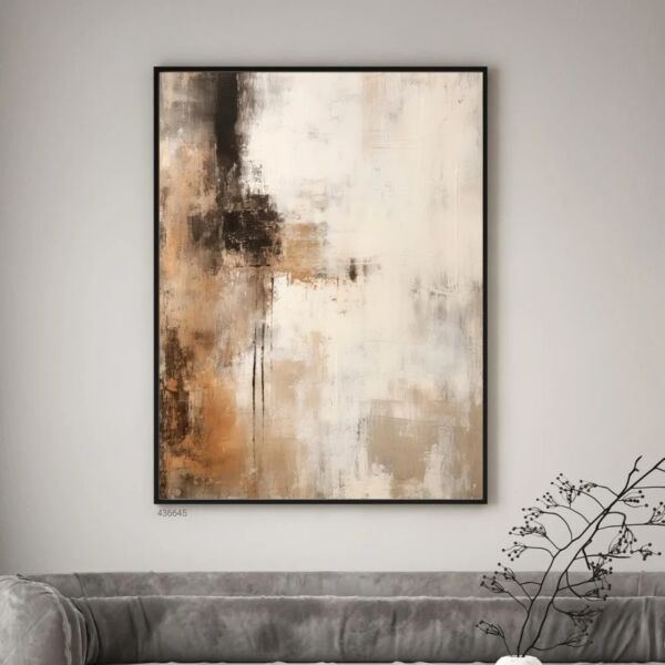 لوحة جدارية فنية اسوي 105X212 سم - برواز اسود