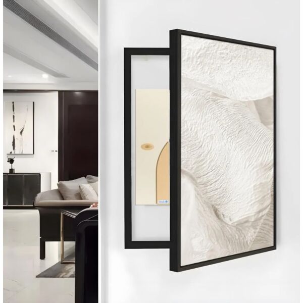 لوحات كانفس - لتغطية طبلون الكهرباء 100x70 - برواز اسود - اتجاه يمين