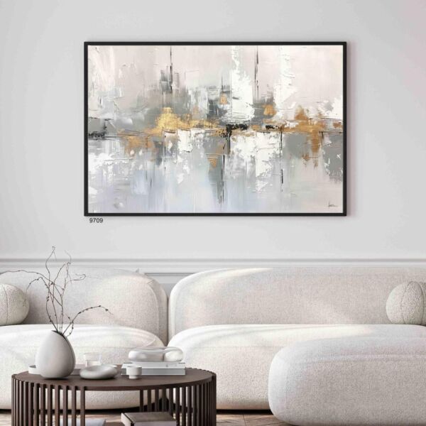 لوحة جدارية فنية مودرن جولدنبيتالز