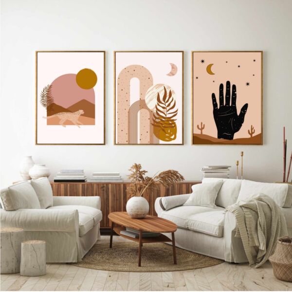 طقم لوحات 3 قطع بوهيمي