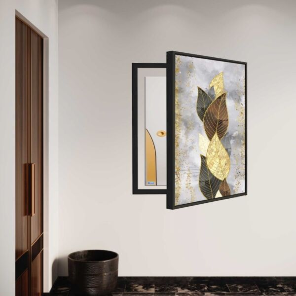 لوحة كانفاس لتغطية طبلون الكهرباء شكل ورق شجر