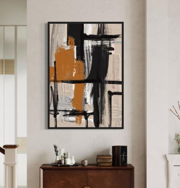لوحة جدارية فنية مودرن استرو - قماش كانفس