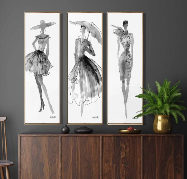 طقم لوحات 3 قطع جدارية مايلي