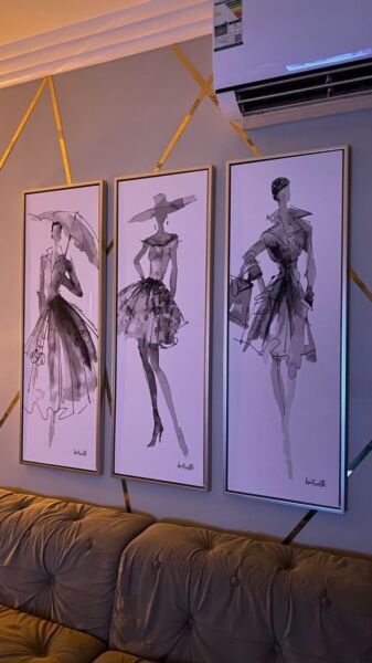 طقم لوحات 3 قطع جدارية مايلي