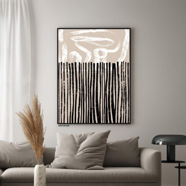 لوحة جدارية فنية تيمار 80x120 سم - برواز اسود