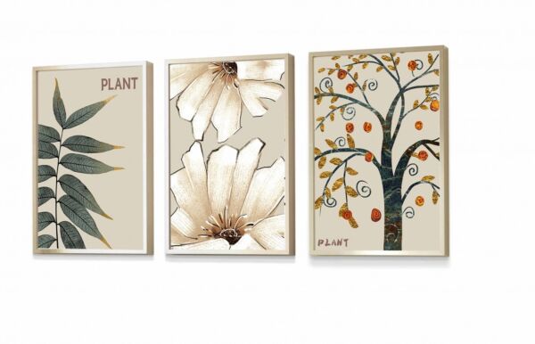 طقم لوحات 3 قطع بلانت